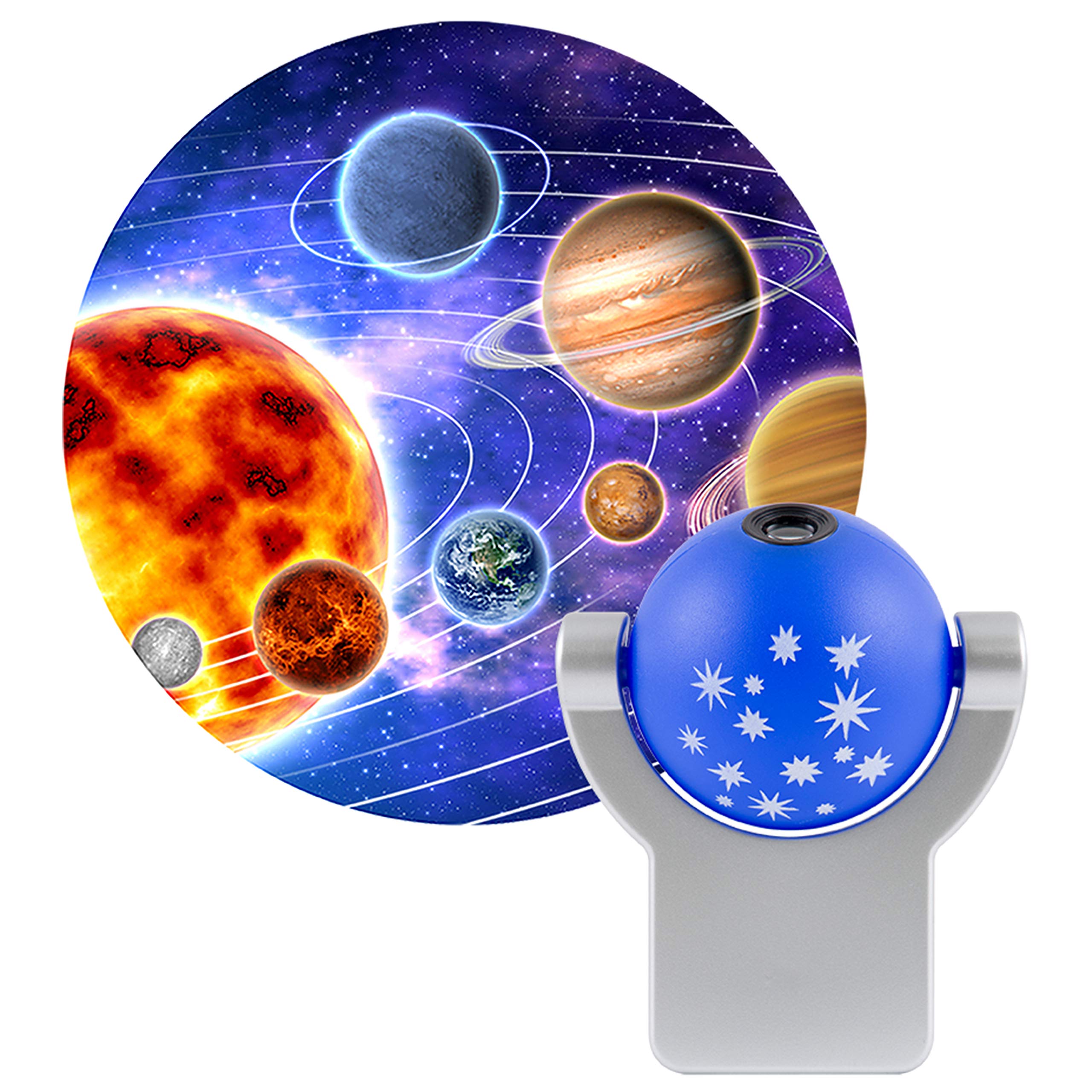 Projectables Solar System Led Night Light, Plug-In, Dusk-To-Dawn Sensor, Auto On/Off, Galaxy Projector, Planets, Ideal For Children'S Bedroom, Bathroom, Playroom, 11798